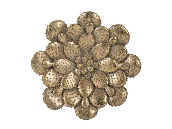 Artekko Flower Διακοσμητικό Επιτοίχιο Λουλούδι Ρητίνης Χρυσό (25.5x4x25.5)cm