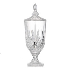 Artekko Lidded Διακοσμητικό Δοχείο Κανάτα Γυαλί Διάφανο (17x17x48)cm