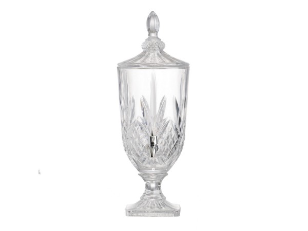 Artekko Lidded Διακοσμητικό Δοχείο Κανάτα Γυαλί Διάφανο (17x17x48)cm