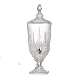 Artekko Lidded Διακοσμητικό Δοχείο Κανάτα Γυαλί Διάφανο (17x17x48)cm