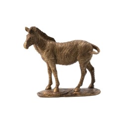 Artekko Zebra Επιτραπέζιο Διακοσμητικό Ζέβρα Ρητίνης Μπρονζέ (24x9x22)cm