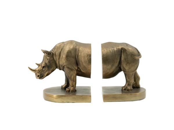 Artekko Rhino Βιβλιοστάτες Ρινόκερος Ρητίνη Χρυσό (27.5x12x15)cm Σετ/2 Artekko Rhino Βιβλιοστάτες Ρινόκερος Ρητίνη Χρυσό (27.5x12x15)cm Σετ/2