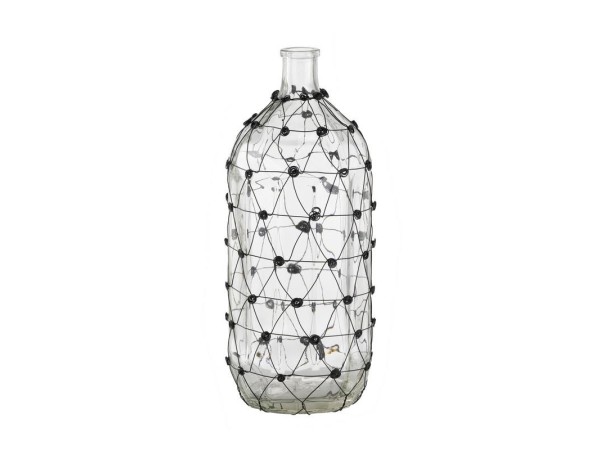 Artekko Clear Βάζο Διάφανο Γυάλινο με Μεταλλικό Πλέγμα (18x18x46)cm Artekko Clear Βάζο Διάφανο Γυάλινο με Μεταλλικό Πλέγμα (18x18x46)cm