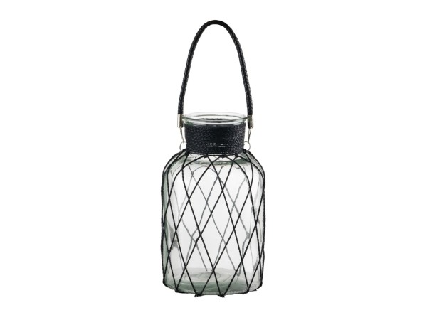 Artekko Clear Διάφανο Γυάλινο Βάζο Φανάρι με Μεταλλικό Πλέγμα (22x22x38)cm Artekko Clear Διάφανο Γυάλινο Βάζο Φανάρι με Μεταλλικό Πλέγμα (22x22x38)cm