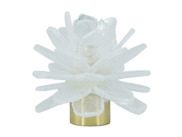 Artekko Selenite Κηροπήγιο με Μεταλλική Βάση και Σεληνίτη (14x14x11.5)cm Artekko Selenite Κηροπήγιο με Μεταλλική Βάση και Σεληνίτη (14x14x11.5)cm
