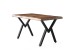 Artekko Efor Τραπέζι MDF με Εφέ Κορμού Καφέ και Μεταλλικά Μαύρα Πόδια (140x80x75)cm