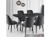 Artekko Ares Τραπέζι με Plexiglass/MDF Εφέ Μαρμάρου και Μεταλλική Βάση Μαύρα Πόδια (183x93x75)cm