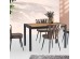 Artekko Silva Τραπέζι Επεκτεινόμενο MDF Καφέ με Μαύρα Μεταλλικά Πόδια (120+67x74x75)cm