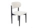 Artekko Bomonti Καρέκλα με Ξύλινο Μαύρο Σκελετό και Λευκό Μπουκλέ Ύφασμα (50x50x85)cm