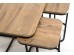 Artekko Τραπέζι σαλονιού ΣΕΤ/5 μέταλλο-ξύλο + 4 βοηθητ. τραπεζάκια (140x65x80)cm (75x65x80)cm