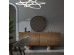 Artekko Asos Καφέ Μπουφές MDF (200x45x87)cm με Καθρέπτη (81x81x5)cm 2pcs