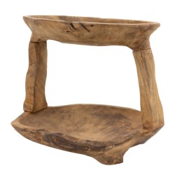 Artekko Shiy Δίσκος Διακοσμητικός Οργανικό Ξύλο (30x25x25)cm