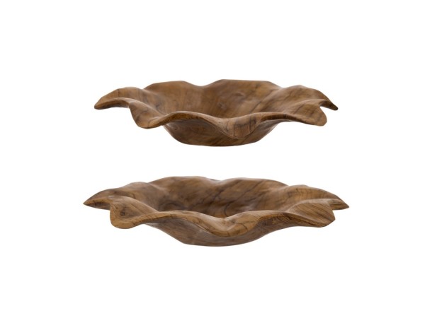 Artekko Woody Μπολ Διακοσμητικό από Ξύλο Teak (30x30x5)cm Σετ/2 Artekko Woody Μπολ Διακοσμητικό από Ξύλο Teak (30x30x5)cm Σετ/2