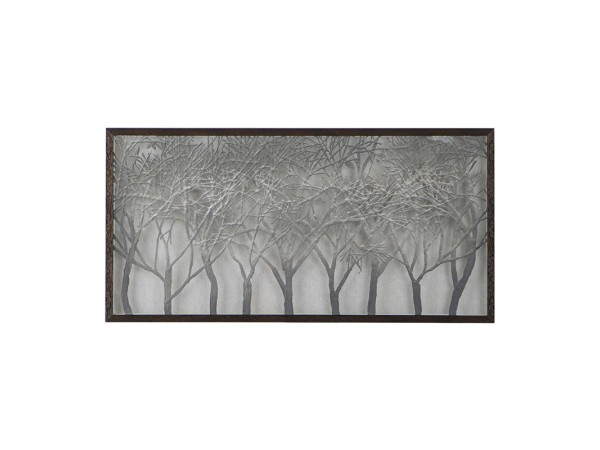 Artekko Shith Διακοσμητικό Τοίχου Πίνακας Δέντρα με Καφέ Κορνίζα (100x50x3)cm