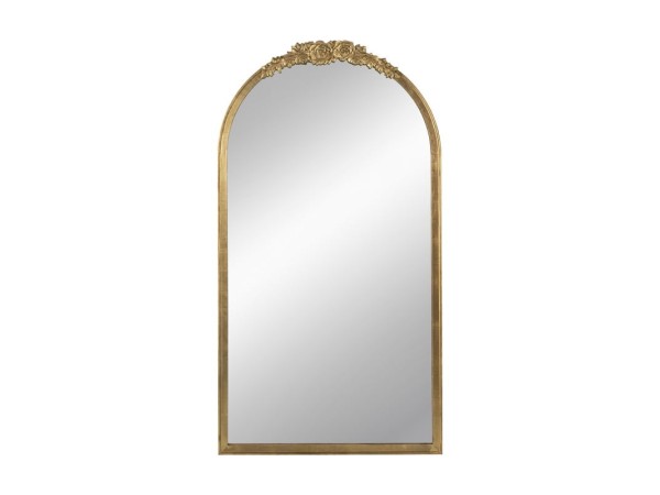 Artekko Decseg Καθρέπτης Δαπέδου Ξύλινος Χρυσός Κλασικό Design (69,60x4,6x133,1)cm