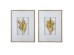 Artekko Botanicial Πίνακας με Φύλλα Ξύλο/Γυαλί Χρυσό Σετ/2 (60χ3χ80)cm