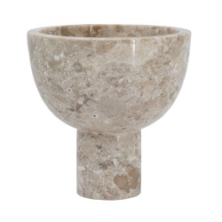 Artekko Marble Μπεζ Μαρμάρινο Μπολ (15x15x15)cm