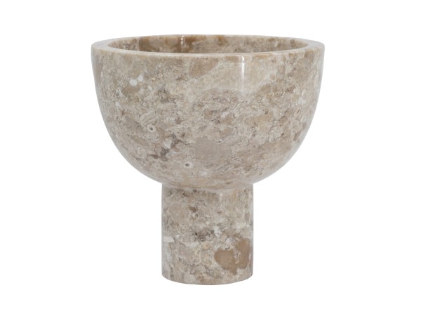 Artekko Marble Μπεζ Μαρμάρινο Μπολ (15x15x15)cm