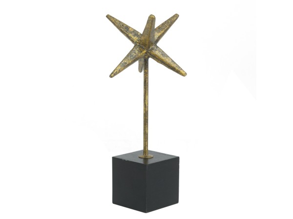 Artekko Trophy Διακοσμητικό Επιτραπέζιο Μέταλλο Χρυσό Μαύρο (8x8x32)cm