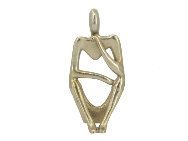 Artekko Figurine Διακοσμητικό Επιτραπέζιο Γλυπτό με Φιγούρα Μεταλλικό Χρυσό