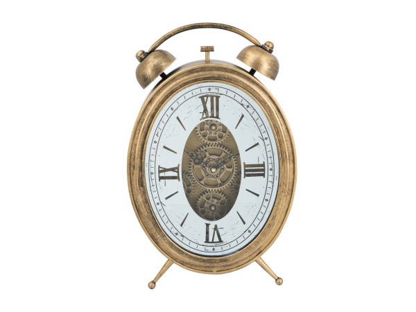Artekko Clock Ρολόι Επιτραπέζιο με Καθρέφτη Μέταλλο Γυαλί Χρυσό (25x8.5x40)cm Artekko Clock Ρολόι Επιτραπέζιο με Καθρέφτη Μέταλλο Γυαλί Χρυσό (25x8.5x40)cm