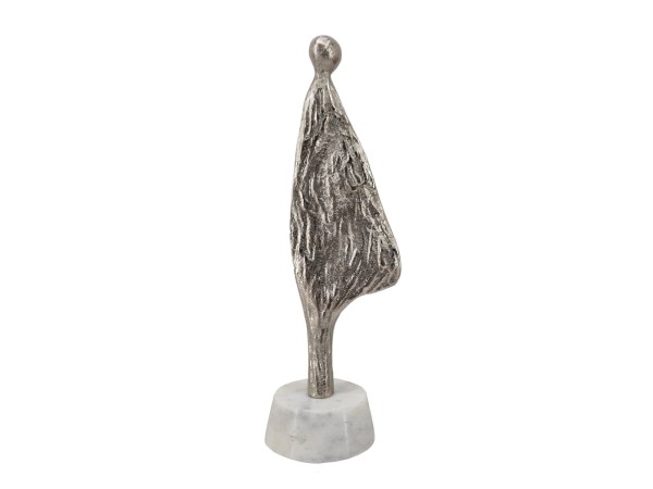 Artekko Figurine Διακοσμητικό Επιτραπέζιο Γλυπτό με Φιγούρα Μέταλλο Μάρμαρο Ασημί (8.9x7.6x27.9)cm Artekko Figurine Διακοσμητικό Επιτραπέζιο Γλυπτό με Φιγούρα Μέταλλο Μάρμαρο Ασημί (8.9x7.6x27.9)cm