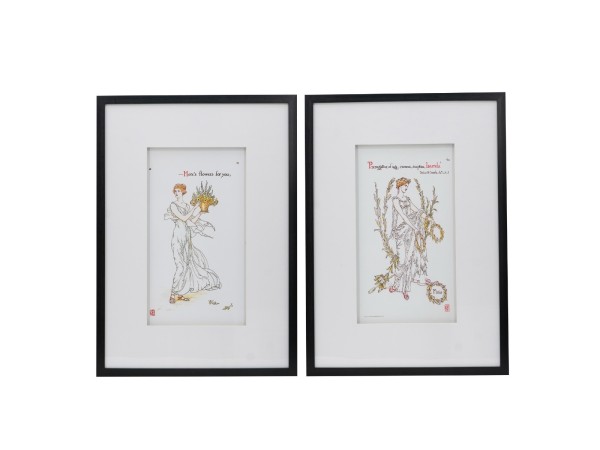 Artekko Botanical Πίνακας με Κορνίζα Πλαστικό Γυαλί Μαύρο Λευκό (50x3x70)cm Σετ/2 Artekko Botanical Πίνακας με Κορνίζα Πλαστικό Γυαλί Μαύρο Λευκό (50x3x70)cm Σετ/2