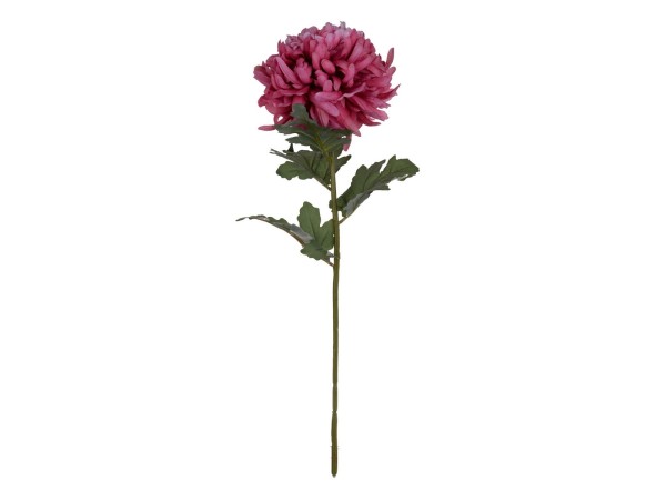 Artekko Flower Τεχνητό Κλωνάρι Χρυσάνθεμο Πλαστικό με Υφασμάτινα Πέταλα Φούξια (17x17x62)cm