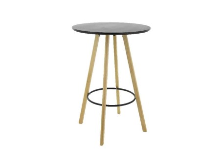 Artekko Piaps Ξύλινο Στρόγγυλο Τραπέζι Bar (70x70x101)cm