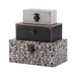 Artekko Box Κοσμηματοθήκη/Κουτί Διακοσμητικό Πολύχρωμο MDF (19x31x14)cm Σετ/3