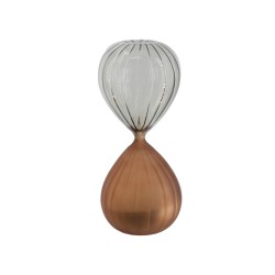 Artekko Hourglass Πολύχρωμη Ματ Γυάλινη Κλεψύδρα με Λευκή Άμμο (8.2x8.2x19.5)cm