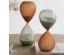 Artekko Hourglass Πολύχρωμη Ματ Γυάλινη Κλεψύδρα με Λευκή Άμμο (8.2x8.2x19.5)cm