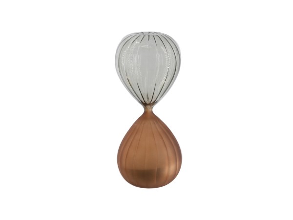 Artekko Hourglass Πολύχρωμη Ματ Γυάλινη Κλεψύδρα με Λευκή Άμμο (8.2x8.2x19.5)cm