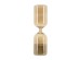 Artekko Hourglass Γυάλινη Κλεψύδρα σε Μελί Απόχρωση με Λευκή Άμμο (7x7x25.2)cm