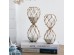 Artekko Hourglass Γυάλινη Κλεψύδρα με Σχοινί και Λευκή Άμμο (9.6x9.6x25.4)cm