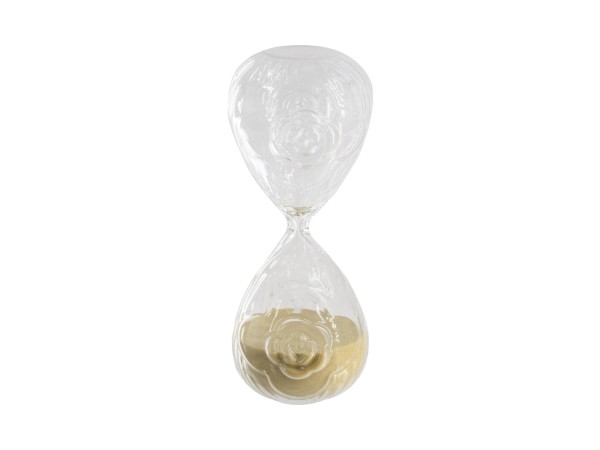 Artekko Hourglass Γυάλινη Κλεψύδρα με Ανάγλυφο Τριαντάφυλλο και Μπεζ Άμμο (8.6x8.6x20.4)cm Artekko Hourglass Γυάλινη Κλεψύδρα με Ανάγλυφο Τριαντάφυλλο και Μπεζ Άμμο (8.6x8.6x20.4)cm