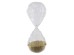 Artekko Hourglass Γυάλινη Κλεψύδρα με Ανάγλυφο Τριαντάφυλλο και Μπεζ Άμμο (9.8x9.8x25.4)cm