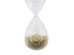 Artekko Hourglass Γυάλινη Κλεψύδρα με Ανάγλυφο Τριαντάφυλλο και Μπεζ Άμμο (9.8x9.8x25.4)cm