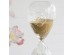 Artekko Hourglass Γυάλινη Κλεψύδρα με Ανάγλυφο Τριαντάφυλλο και Μπεζ Άμμο (9.8x9.8x25.4)cm
