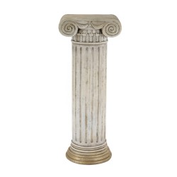 Artekko Pedestal Μπεζ Διακοσμητικό Βάθρο Ανθοστήλη από Μαγνήσιο (32.5x25.5x78.5)cm