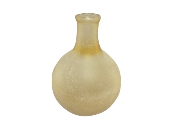 Artekko Frosted Γυάλινο Βάζο σε Μελί Απόχρωση (20.3x20.3x27.9)cm