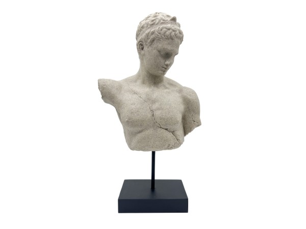 Artekko Bust Γκρι Διακοσμητική Προτομή Ρητίνης (29.5x17x54)cm