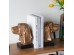 Artekkol Bookends Μπρονζέ Βιβλιοστάτες Ρητίνης με Σκυλιά (17.8x15x22)cm 2pcs