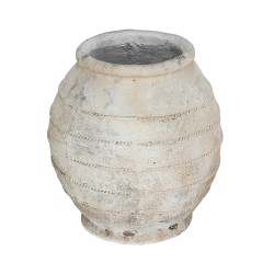 Artekko Antique Μπεζ Βάζο με Παλαίωση από Μαγνήσιο (44.5x44.5x47)cm