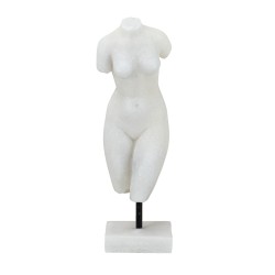Artekko Figurine Λευκό Επιτραπέζιο Διακοσμητικό Ρητίνης με Γυναικεία Φιγούρα (12x13.2x36.3)cm