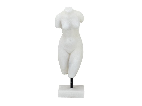Artekko Figurine Λευκό Επιτραπέζιο Διακοσμητικό Ρητίνης με Γυναικεία Φιγούρα (12x13.2x36.3)cm