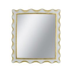 Artekko Frame Λευκός Καθρέπτης Ρητίνης με Χρυσές Λεπτομέρειες (36.2x2.2x40.5)cm