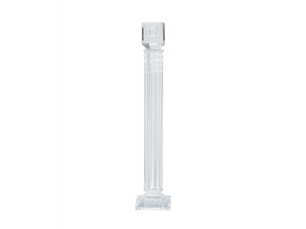 Artekko Glassy Διάφανο Γυάλινο Κηροπήγιο (9x9x46)cm Artekko Glassy Διάφανο Γυάλινο Κηροπήγιο (9x9x46)cm