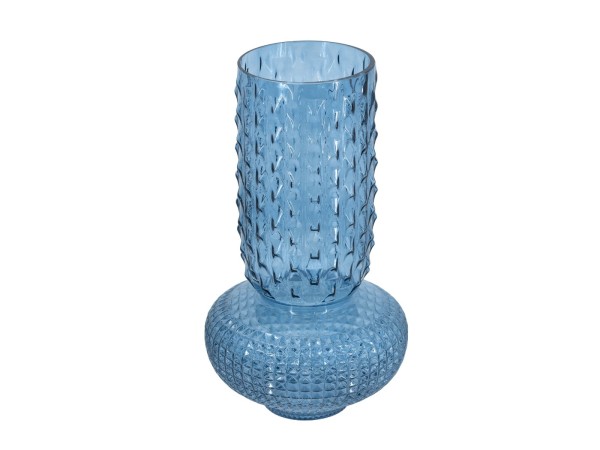 Artekko Glassy Μπλε Γυάλινο Βάζο (21.3x21.3x38.3)cm Artekko Glassy Μπλε Γυάλινο Βάζο (21.3x21.3x38.3)cm