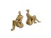 Artekko Bookends Figurine Χρυσοί Βιβλιοστάτες  Ρητίνης με Γυναικεία Φιγούρα (19.3x9x19.7)cm 2pcs